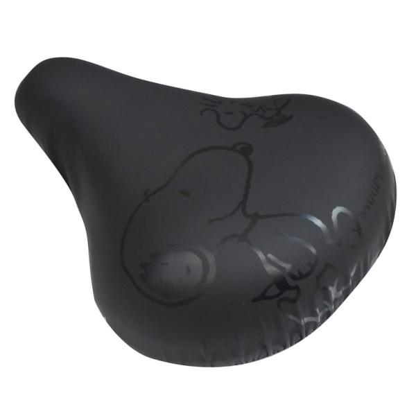 他サイト： エール 大型サドルカバー のびーるチャリCAP スヌーピーフレンズ ブラックの商品画像