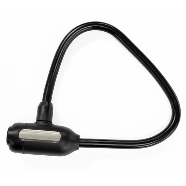 ■商品情報・形状記憶ワイヤー(長さ30cm)採用・フレームとバッテリーの位置に合わせて変形できるから　(1)走行中のガタガタを防止　(2)フレームとバッテリーの傷付け防止　(3)こいだ時に足に当たりにくい・3本キー付き※商品画像はイメージです。