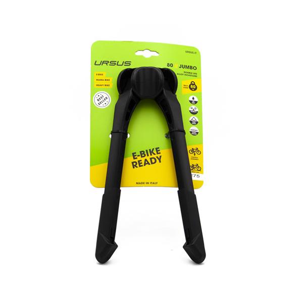 ■商品説明・『Jumbo Evo』は国際特許とユニバーサルデザイン特許を取得しているユニークなデザインのキックスタンドです 。・両足で支えるため安定感が抜群です。また、フレームへの取り付け部分には溝が切られており、ケーブルを傷つけないように...