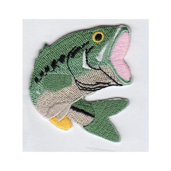 PEZ アイロンワッペン 5枚セット　未使用　メーカー完売品 刺繍アイロンワッペン魚（BASS／ブラックバス） : FIND Corp