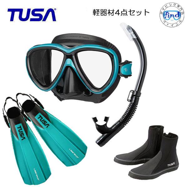 TUSA ダイビング 軽器材 4点 セット M20 マスク SP461/SP451 