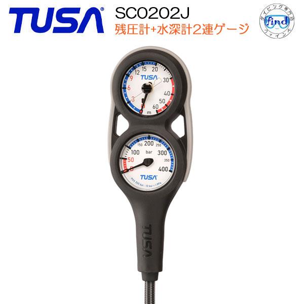 TUSA TUSA SC0202J ダイビング ゲージ 水深計&残圧計ゲージ TUSA TUSA SC0202J ダイビング ゲージ 水深計&残圧計ゲージ