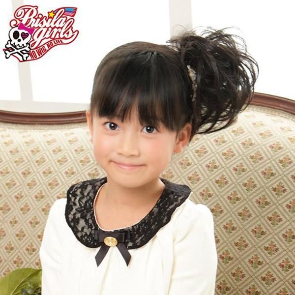 つけ毛 ウィッグ キッズ用 子供向け 小さめ ガールズロープ ガールズ・ラウンドカール GVO-60耐熱 プリシラ PRISILA