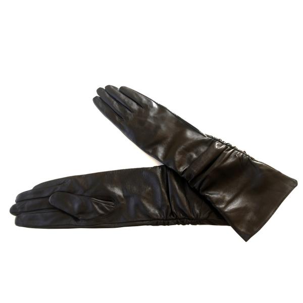 本革 柔らか上質ラムレザー 人気！ギャザー入り 折り返し