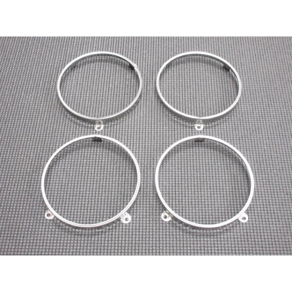 汎用 丸型4灯式 ヘッドライト リング 左右セット 411 521 510 620 720