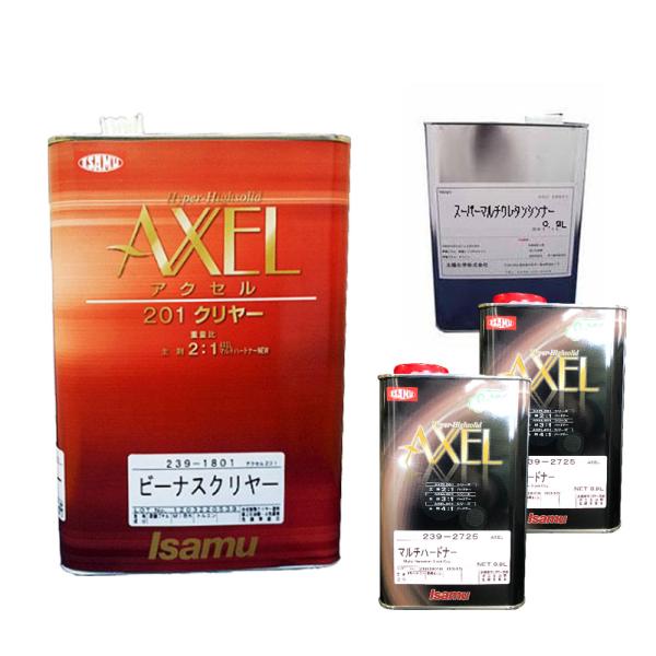 イサム塗料　AXEL201ビーナスクリヤー　マルチハードナー セット イサム塗料 アクセル201 ビーナスクリヤー 3.5L×1 + アクセルマルチ