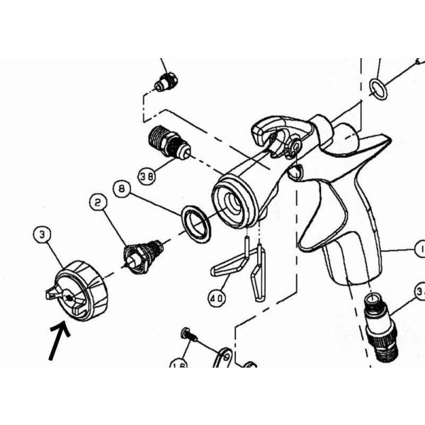 FINER-FORCE T用部品 (No.3)空気キャップセットT : ファイン