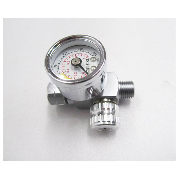 小型スプレーガンの手元に装着する圧力計付エアーゲージ（超小型）です。限定色のマットシルバーで渋い！スプレーガンの根元に装着しても小さいので邪魔にならない！取り付けが、G1/4（平行目ネジ）なので明治のFINER 2 Plus, FINER ...