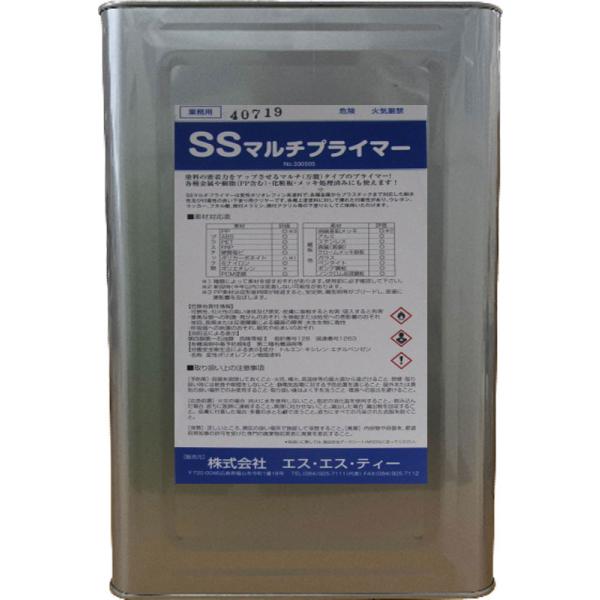 容量：16L塗料の密着力をアップさせるマルチ(万能)タイプのプライマー！各種金属や樹脂(PP含む)・化粧版・メッキ処理済みにも使えます！ＳＳマルチプライマーは変性ポリオレフィン系塗料で、各種金属からプラスチックまで対応した耐水性及び付着性の...