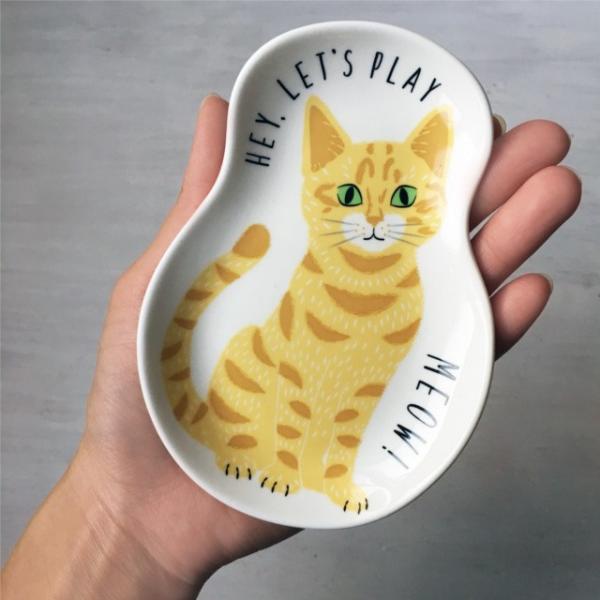 猫陶器皿 5枚セット 作家物匠シリーズ 猫陶器皿 5枚セット