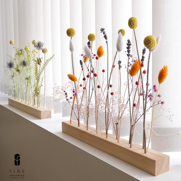 ウドゥン フラワー バー プリザーブドフラワー プレゼント ギフト 花雑貨 ドライフラワー 誕生日 開店祝い 室内 おしゃれ　新築祝い