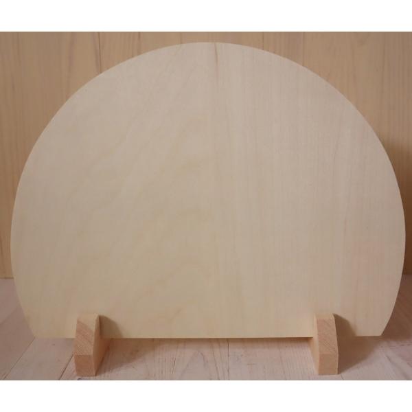 ファインホームのトールペイント用無塗装白木素材　満月型5,5ｍmサイズ 台付　cw-1404