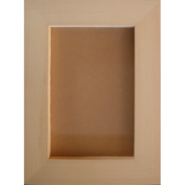 お好みのカラーで仕上げる　無塗装白木素材 　フォトフレーム　KGサイズ　フレーム面取りなしタイプA　cw-776a 102×152