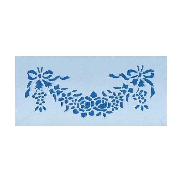 ファインホームのステンシルシート　お花のガーラントMサイズ　fh-045m