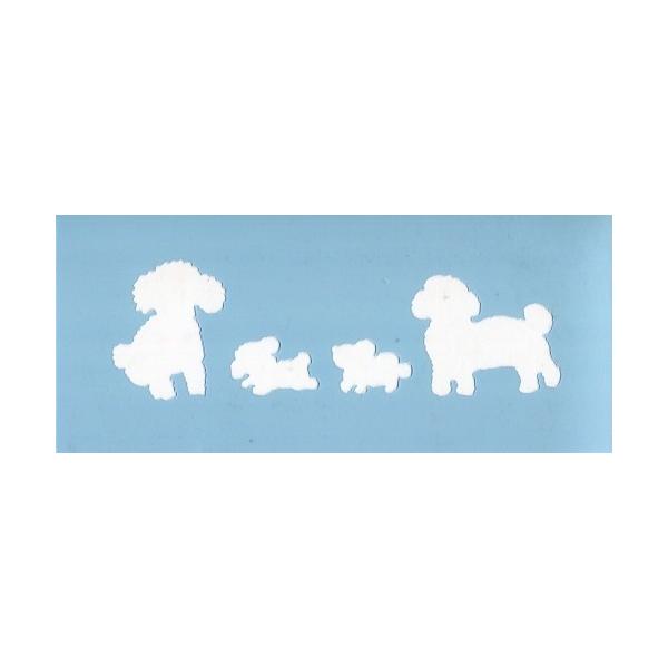 ファインホームのステンシルシート　トイプードルLサイズ　fh-157L