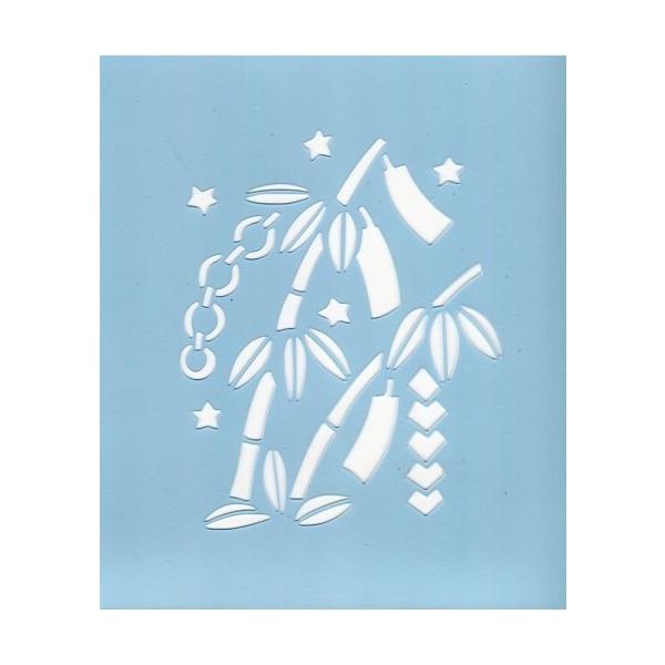 ファインホームのステンシルシート　七夕Sサイズ　fh-166S