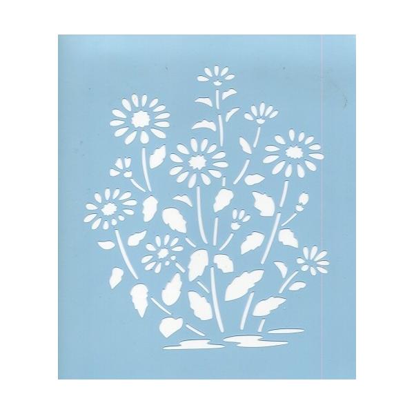 ファインホームのステンシルシート　都忘れ LLサイズ　fh-235LL