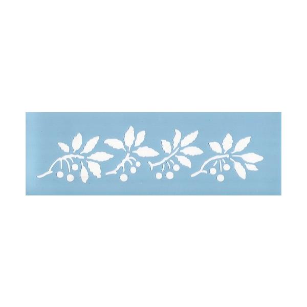 ファインホームの特大ステンシルシート　ステンシル部分の長さ58cm特大サイズ　壁・家具・ドアのワンポイント　580×151　木の実のボーダー　fh-292bs