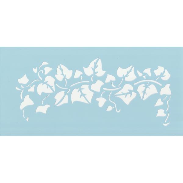 ファインホームの特大ステンシルシート　ステンシル部分の長さ58cm特大サイズ　壁・家具・ドアのワンポイント　580×255　アイビー　fh-499bs