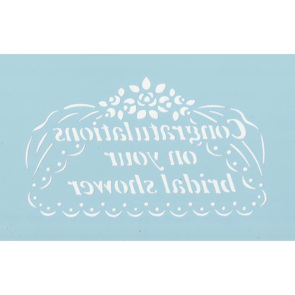 ファインホームのステンシルシート　fh-538-180　ご結婚おめでとうございます　180×105サイズ