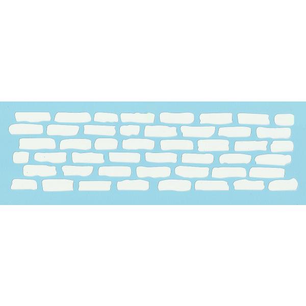 ファインホームの特大ステンシルシート　ステンシル部分の長さ40cm特大サイズ　壁・家具・ドアのワンポイント　400×111　アンティークレンガ　fh-577ms