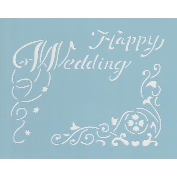 ファインホームのステンシルシート　fh-579-160　ハッピーウェディング５　160×120サイズ