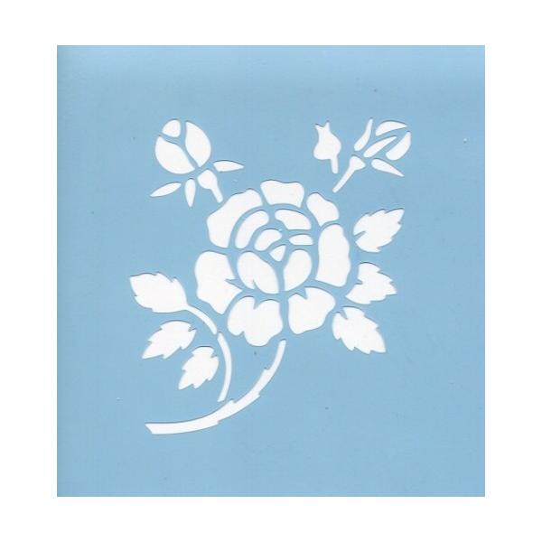 ファインホームのステンシルシート　　バラ７Mサイズ　fh-612m