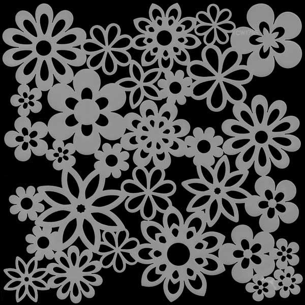 TCW�X�e���V���@608-0176 �@12×12�C���` �@GatheredFlowers�@�J��Ԃ��g����X�e���V���V�[�g