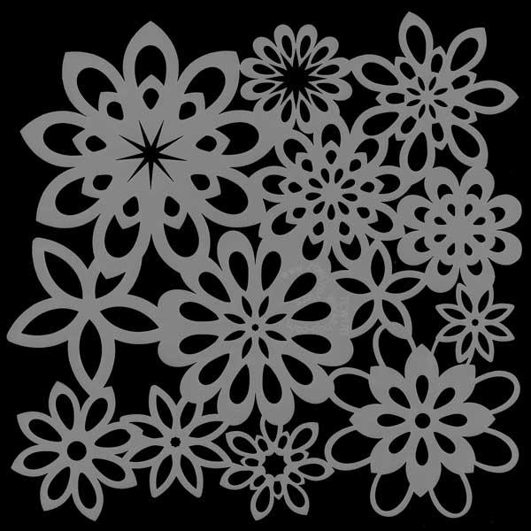 TCW�X�e���V���@608-5178 �@6×6�C���` �@FlowerShower�@�J��Ԃ��g����X�e���V���V�[�g