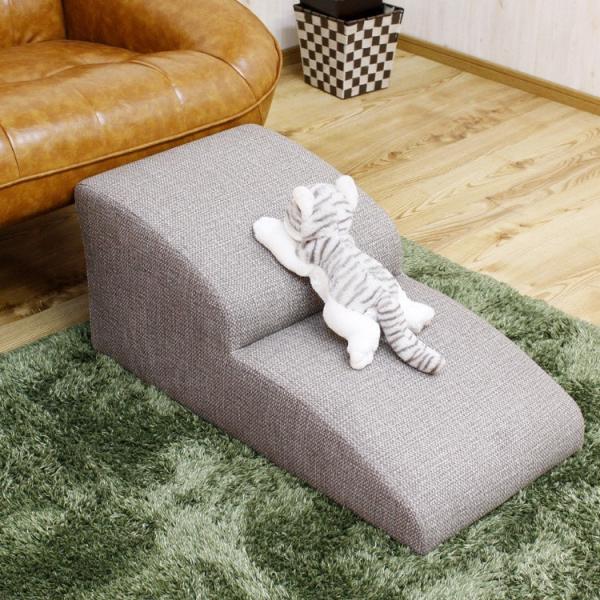 ペット用 ソファ階段 2段 上り下り ステップ ペットステップ ドッグステップ 引っかきキズに強い 特殊生地仕様 ペット ソファ 犬 猫