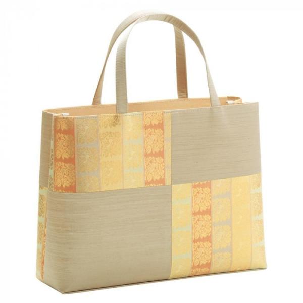 送料無料 トートバッグ横長 市松取型 限定タイムセール 56 ベージュ