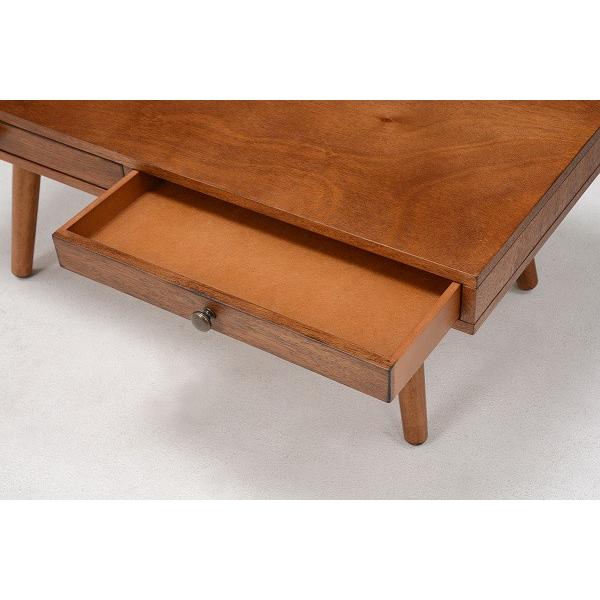 デザイン リビングテーブル 幅90cm 引き出し付 小物 収納 引出物 アンティーク調 テーブル スタイリッシュ 家具 シンプル ダイニング センター インテリア