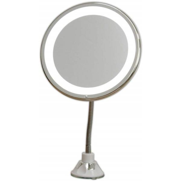 自由に位置を動かせるフレキシブルアーム。洗面所のミラーやガラスなどに取り付けられる、強力吸盤式。タッチセンサーでON/OFF可能なので便利です。【注意事項】●鏡はわれものです。取り使いには十分注意してください。●火の近くや直射日光のあたる場...