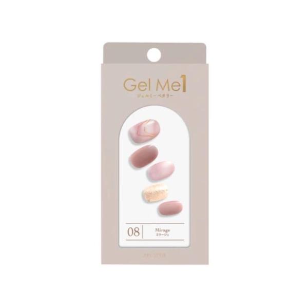 【08　ミラージュ】洗礼された指先を演出 エレガンスグレージュサロンクオリティなのに、超簡単。生感覚ジェルシール。貼ってライトを当てるだけの簡単ステップ！オフも剥がすだけ！●史上最高*のぷっくり感70%リアルジェル配合のジェルネイルシールシ...