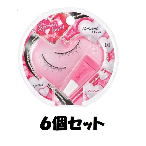 【ナチュラル】自然な長さと濃さで、まつげとなじみやすく、目元をさりげなく強調。太めのベース糸でアイラインを強調するタイプ。[内容量] (つけまつげ1組/専用接着剤1個)×6個セット