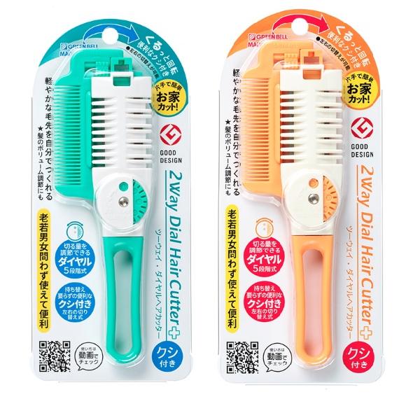 髪のカットやボリューム調整ができる。持ち替え要らずの便利なクシ付き（左右の切り替え式）。クシをとかす要領で簡単セルフカット。材質本体/ABS樹脂刃/ステンレス製両刃(替刃式1枚内蔵済)