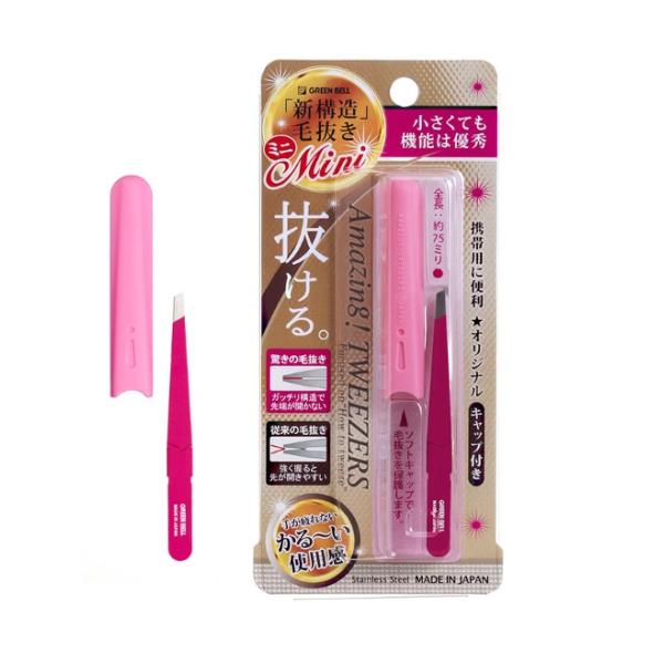 短い毛・細い毛・太い毛も抜ける! ムダ毛を確実に捉える「新構造」。先合わせ部分は確実にピタリと密着する構造です。面でしっかりとらえて離さず、細い毛や太い毛も途中できれにくくスムーズに抜く事が出来ます。商品全長：75mm材質本体/13crステ...