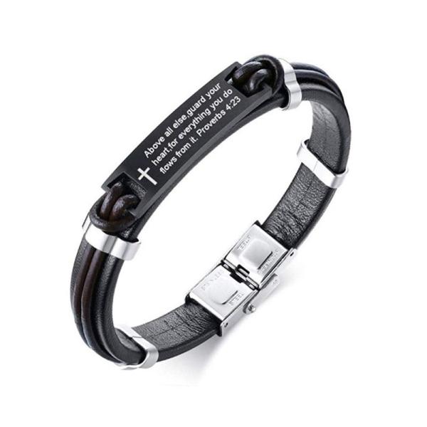 メンズアクセサリー フルオーダー 聖書 ブレスレット メンズ レザー バングル おしゃれ 大人 Qgt8km2xvn Boulevardrestaurants Com