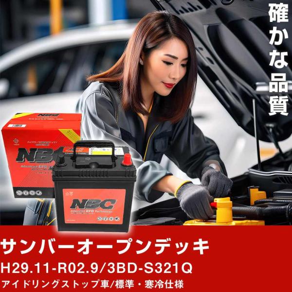 車 バッテリー スバル サンバーオープンデッキ H29.11-R02.9/3BD-S321Q アイドリングストップ車/標準・寒冷仕様 適合参考 NBCプレミアム