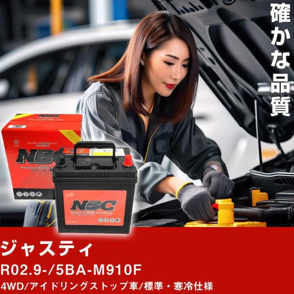 車 バッテリー スバル ジャスティ R02.9-/5BA-M910F 4WD/アイドリングストップ車/標準・寒冷仕様 適合参考 NBCプレミアム M-55(B2