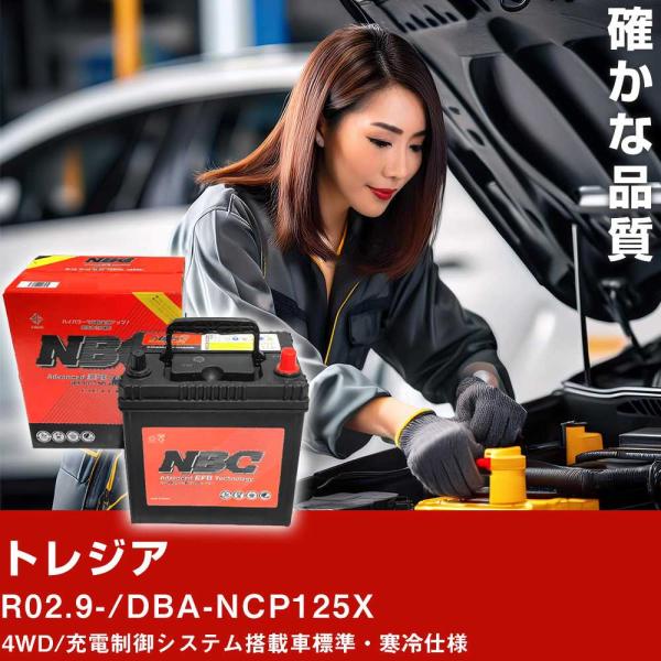 車 バッテリー スバル トレジア R02.9-/DBA-NCP125X 4WD/充電制御システム搭載車標準・寒冷仕様 適合参考 NBCプレミアム Q-95(D2