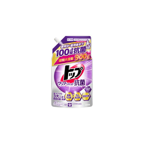 「ライオン」　トップ　クリアリキッド抗菌　つめかえ超特大　900g