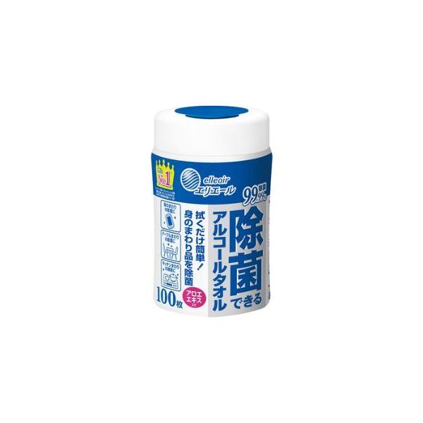 他サイト： 「大王製紙」エリエール 除菌できるアルコールタオル 本体(100枚入)「日用品」の商品画像
