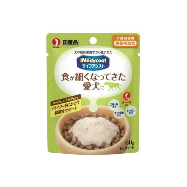 「ペットライン」 メディコート ライフアシスト スープタイプ ミルク仕立て 60g 「日用品」