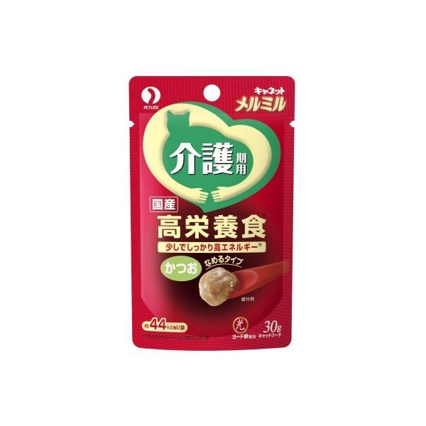 メルミル キャットフード 介護期用 高栄養食 かつお 30g×124袋 ペットライン メルミル 介護期用 かつお 30g 「日用品」 : 薬の