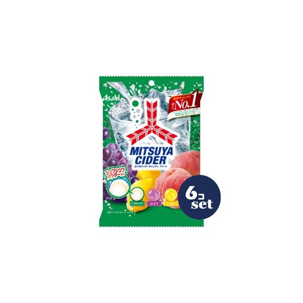 他サイト： 「セット販売」「アサヒグループ食品」 アサヒ 三ツ矢サイダーキャンディ 112g×6袋 「フード・飲料」の商品画像