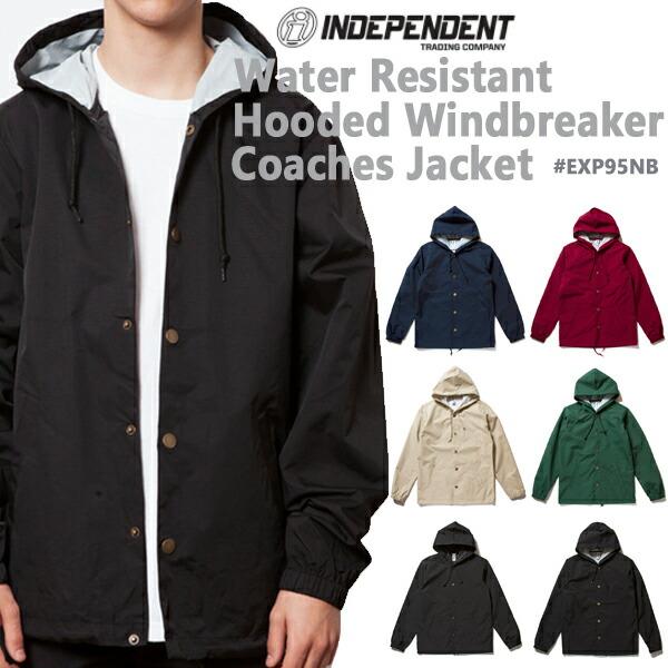 フード付きコーチジャケット INDEPENDENT TRADING COMPANY フーデッドウィンドブレーカー メンズ コーチジャケット インディペンデント  (INEXP95NB)