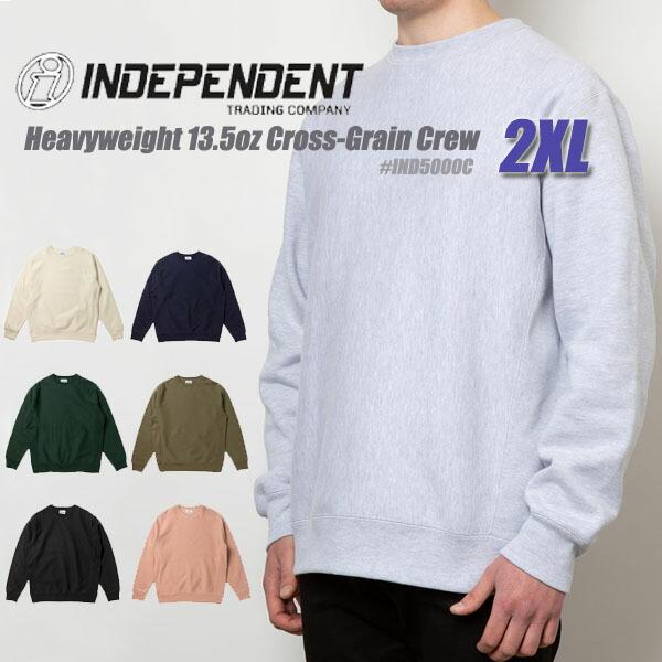 2XL 13.5 oz ヘビーウェイトスウェットシャツ INDEPENDENT TRADING COMPANY 裏起毛 トレーナー メンズ インディペンデント カジュアル ビッグサイズ IND5000C