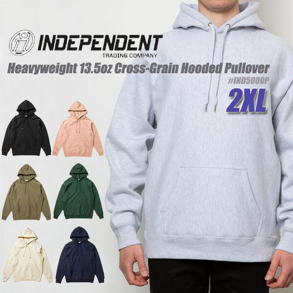 2XL 13.5oz ヘビーウェイトスウェットパーカー INDEPENDENT TRADING COMPANY 裏起毛 プルオーバー メンズ インディペンデント 厚手 フーディ IND5000P