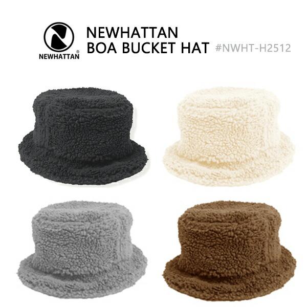 ボア バケットハット【ニューハッタンNEWHATTAN】BOA BUCKET HAT ボアフリース 帽子 バケハ 男女兼用 メンズ レディース ユニセックス 秋冬 NWHT-H2512【0601】